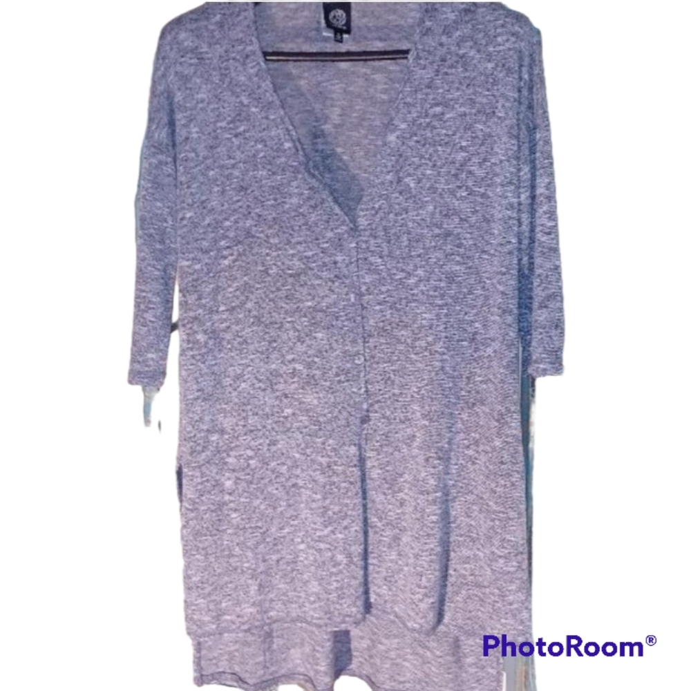 BOBEAU Gray OH SO SOFT Button T-Shirt Top Women's Size S
